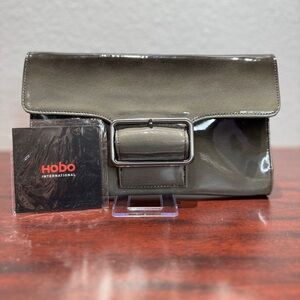 LIKE NEW Hobo International Black, Green OMBRE Patent Leather CLUTCH Bag‎ Purse